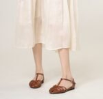 Woven Hollow Flat Toe-Cap Sandals for Women, Summer Outerwear, - Image 8
