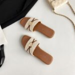 Women's Summer Slippers Fashionable All-match 2025 New French Flat Beach Lazy Slippers for Women - Image 8