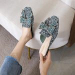 Baotou Half Slippers Women's Summer Wear Fashion Rhinestone Sandals and Slippers Flat Cyber Celebrity Lazy Shoes - Image 3