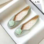 new soft bottom square flat shoes women's fashion Bean shoes Net red shallow mouth late night gentle breeze shoes