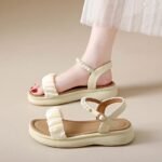 New Summer Outfit Fashion Thick Bottom Sandals with Skirt Beautiful Work Soft Bottom Not Tired Feet - Image 4