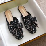Baotou Half Slippers Women's Summer Wear Fashion Rhinestone Sandals and Slippers Flat Cyber Celebrity Lazy Shoes - Image 8