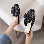 Baotou Half Slippers Women's Summer Wear Fashion Rhinestone Sandals and Slippers Flat Cyber Celebrity Lazy Shoes - Image 2