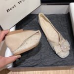 Spring and Autumn New Square Head Four Seasons Shallow Mouth Rhinestone Single Shoes Ladyshoes Large Size Women's Shoes - Image 9