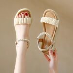 New Summer Outfit Fashion Thick Bottom Sandals with Skirt Beautiful Work Soft Bottom Not Tired Feet