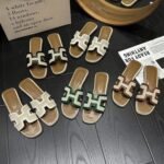 Flat Women's Outdoor H Slippers 2026 Summer New Trendy Chanel-Style Korean Version Internet Celebrity Ins Fashion Slide Sandals for Women - Image 5