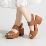 Summer Thick-Soled Sandals for Women, Casual and Comfortable Large Size Velcro Sandals, Drop Shipping - Image 7