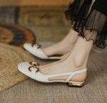 Baotou Soft Leather Sandals Women's Horsebit Buckle 2026 Summer New Retro French Flats Shoes Fairy Shoes - Image 6