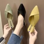 New summer style closed-toe half-slippers for women, fashionable, versatile, pointed toe, - Image 5