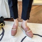 Baotou Half-Slip Heelless Thick-Soled Wedge Two-Color Sole Large Size Sandals - Image 2