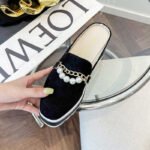 Baotou Half-Slip Heelless Thick-Soled Wedge Two-Color Sole Large Size Sandals - Image 4