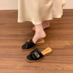 New Trendy Fashion Soft-Soled Sandals Fairy Style Low-Heel Slide Sandals - Image 4