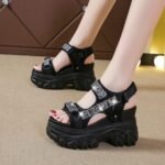new platform platform non-slip high heel Crystal Fashion Net red ins super hot sandals women's shoes - Image 5