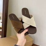 Cross-Strap Linen Slippers for Women, Summer New Style, Retro Casual Sandals, Vacation Seaside Beach Flat Sandals - Image 7
