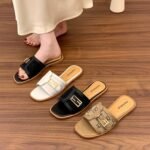 New Trendy Fashion Soft-Soled Sandals Fairy Style Low-Heel Slide Sandals - Image 5