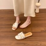 New Trendy Fashion Soft-Soled Sandals Fairy Style Low-Heel Slide Sandals - Image 2