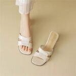 New Style, Slip-On, Height-Increasing, Chunky Heel, Suitable for Pairing with Dresses, Pop-Style Thick - Image 7