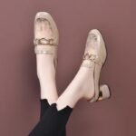 New Style Baotou High-Heeled Slippers for Women, Fashionable Thick-Heeled Outer Sandals, Simple Temperament - Image 5