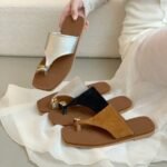 Flat-Soled Elegant Sandals for Women's Outer Wear Summer 2026 New French Fashion Casual Slip-On Holiday Beach Sandals - Image 8