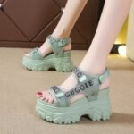 new platform platform non-slip high heel Crystal Fashion Net red ins super hot sandals women's shoes - Image 4