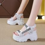 new platform platform non-slip high heel Crystal Fashion Net red ins super hot sandals women's shoes - Image 3