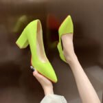 Candy Color Thick Heel Women's Shoes - Image 2