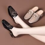 New Style Baotou High-Heeled Slippers for Women, Fashionable Thick-Heeled Outer Sandals, Simple Temperament - Image 6