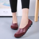 Mother's Suede Cowhide Beanie Shoes Women's Non-Slip Casual Flats Shoes - Image 10