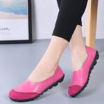 Mother's Suede Cowhide Beanie Shoes Women's Non-Slip Casual Flats Shoes