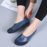 Mother's Suede Cowhide Beanie Shoes Women's Non-Slip Casual Flats Shoes - Image 7