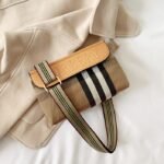 Korean Style Single Shoulder Crossbody Small Square Bag Underarm Bag Canvas Plaid New Model - Image 8