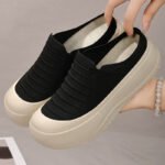 36-41 shallow-mouth height-increasing shoes, simple soft-soled half-support