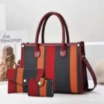 New Contrast Canvas All-match Fashion Women's Bag High-end Sense Cross-border Large Capacity Shoulder Bag Crossbody Handbag - Image 3