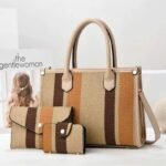 New Contrast Canvas All-match Fashion Women's Bag High-end Sense Cross-border Large Capacity Shoulder Bag Crossbody Handbag - Image 2