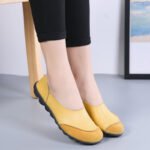 Mother's Suede Cowhide Beanie Shoes Women's Non-Slip Casual Flats Shoes - Image 12