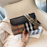 Korean Style Single Shoulder Crossbody Small Square Bag Underarm Bag Canvas Plaid New Model - Image 3