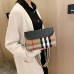 Korean Style Single Shoulder Crossbody Small Square Bag Underarm Bag Canvas Plaid New Model - Image 6