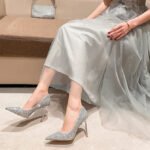 34 Size silver colour heel