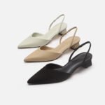 36-37-41 SIZE Simple Pointed Toe Square Heel Sandals Women’s High Heel Strap Fashion Women’s Shoes - Image 3