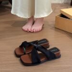 Trendy Versatile Sandals for Outdoor Wear, Fairy Shoes, Slimming Fashion New Style, Versatile with Skirts, Chunky Heel Square Toe Slippers - Image 4