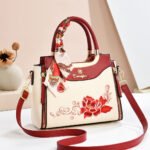 Mother's Day Gift Embroidered New Chinese Style Large-Capacity Handbag for Ladies, Elegant and High-End Crossbody Bag for Mothers - Image 6
