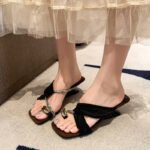 French-Style Exquisite Sandals for Women, Summer 2026 New Model, Trendy Pigeon Egg Rhinestones, Suitable for Wearing with Dresses, High Heels - Image 10
