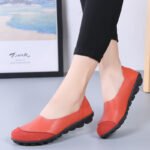 Mother's Suede Cowhide Beanie Shoes Women's Non-Slip Casual Flats Shoes - Image 5