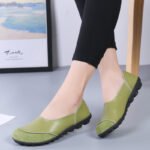 Mother's Suede Cowhide Beanie Shoes Women's Non-Slip Casual Flats Shoes - Image 4