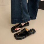 Fairy-Style Furry Flat Slippers for Outdoor Wear 2026 Summer New Solid Color Slippers for Women to Match with Skirts - Image 4