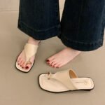 Fairy-Style Furry Flat Slippers for Outdoor Wear 2026 Summer New Solid Color Slippers for Women to Match with Skirts - Image 3