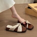 Trendy Versatile Sandals for Outdoor Wear, Fairy Shoes, Slimming Fashion New Style, Versatile with Skirts, Chunky Heel Square Toe Slippers - Image 2