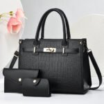 New Crocodile Pattern Single Shoulder Large Bag Fashionable Crossbody Bag Handbag High-End Women's Ba - Image 4