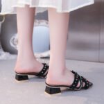 Sandals and Slippers Women's Summer Outer Wear 2026 New Summer Summer Women's Shoes Fairy All-match Mid-heel Beach Slides - Image 5