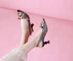 Foreign Trade Fish Mouth High Heel Sandals 2026 Summer New Thick Heel Bow Buckle Back Hollow Open Toe Sandals for Women Wholesale - Image 6